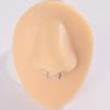 Unique Moon Shaped Nose Rings Ear Hoop Delicate Moon Shaped Nose Rings Earrings for Tragus with Diamond Embellishment
