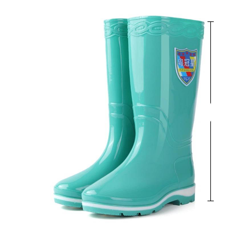 Ladies' Outdoor Anti Slip And Waterproof High Tube Thick Soled Rain Shoes