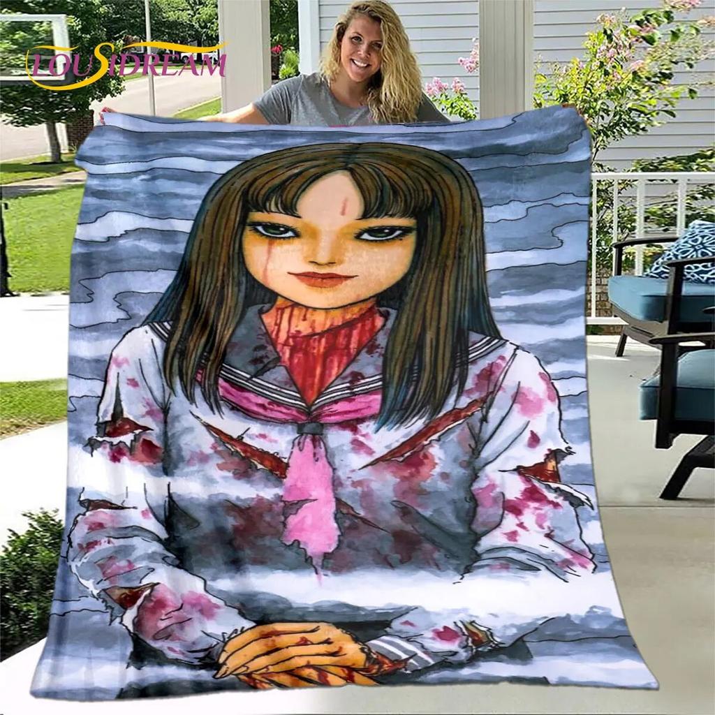 Junji Ito Tomie Kawakami Ghost Soft Plush Blanket,Flannel Blanket Throw Blanket for Living Room Bedroom Bed Sofa Picnic Cover