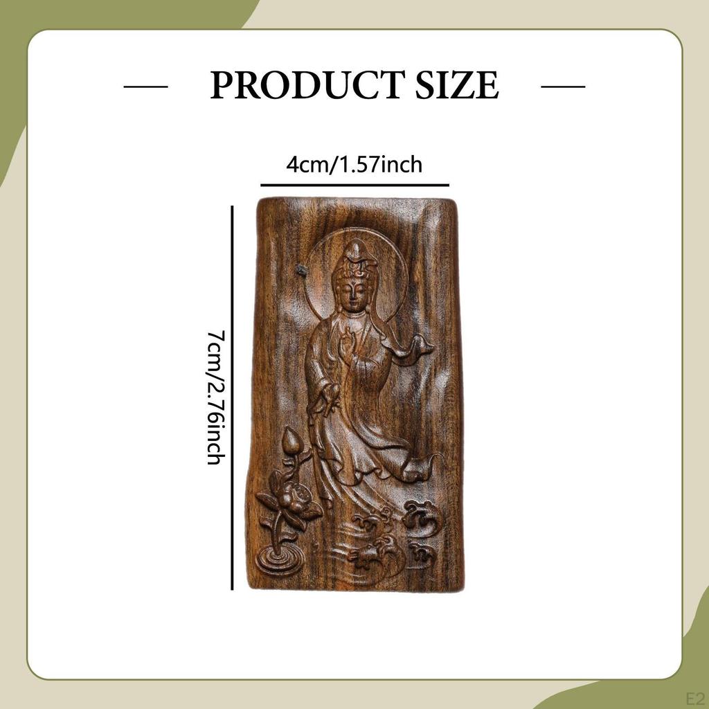 Colgante de Bodhisattva, Madera, Talla Artística, Escultura de Madera, Tallado Vintage para Mujeres Hombres Antiguo