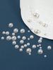 Half-Faced Round ABS Plastic Beads Flat-Backed Cabochons Beige Model BM Opp Bag Nail Art Phone Cases DIY Ladies Jewelry Making