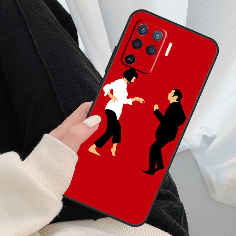 

Чехол для телефона Pulp Fiction Танцующий для Oppo A17 A57 A77 A40 A78 A54 A74 A94 A76 A16 A96 A18 A60 A80 A38 A58 A98 A15 A5 Pro OPPO A58 4G