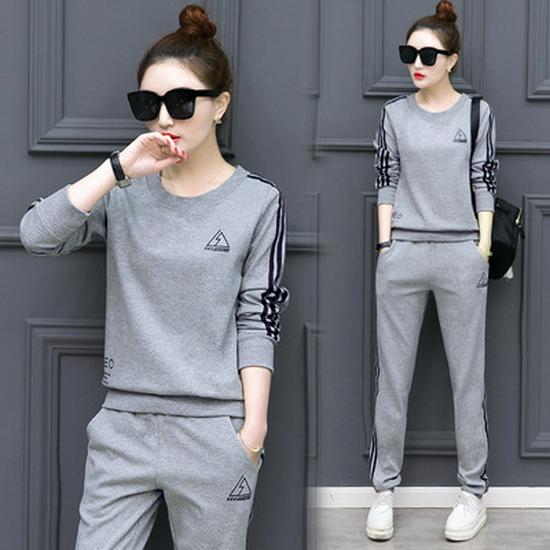 Women's Plus Size Sporty Two-Piece Set, Fashionable European & American Style 2025.