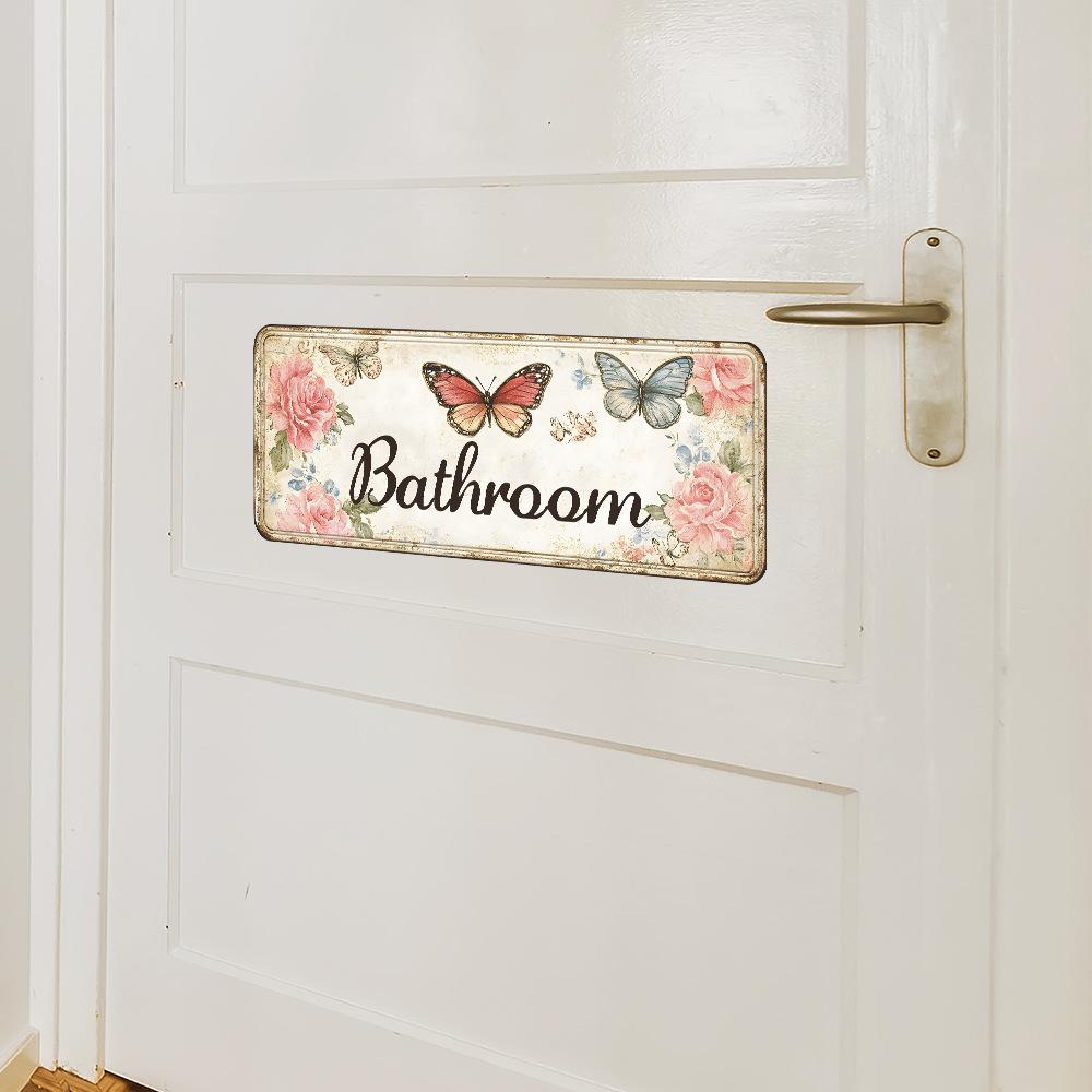 Bathroom Slogan Butterfly Poster Bathroom Home Beautification and Decoration Wall Stickers