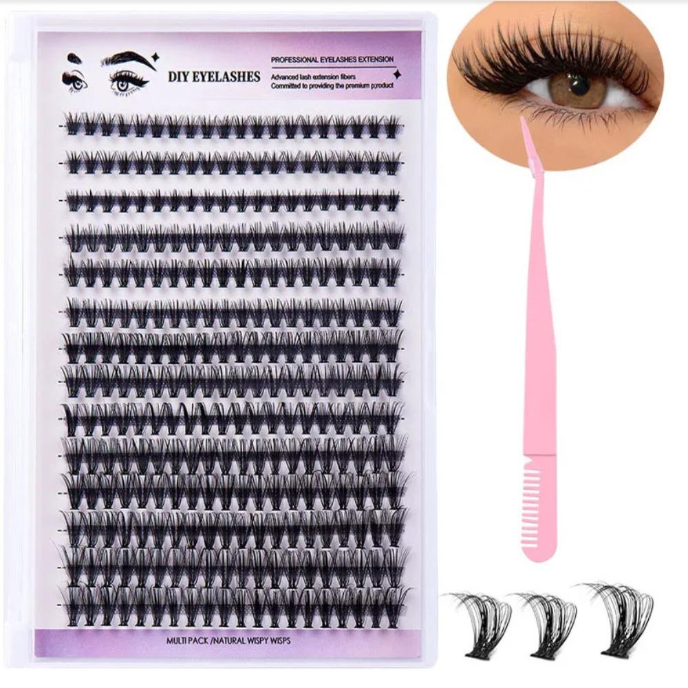 

280 пучков густые отдельные пучковые ресницы сегментированные ресницы пучки женщины/девушки 280Clusters Tweezers