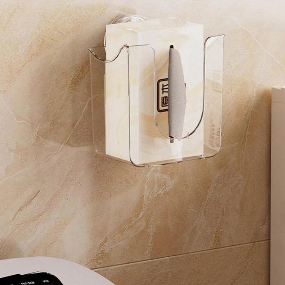 Plastic Wet Wipes Storage Box Punch-Free Tissue Storage Box Practical Wipes Holder for Bathroom