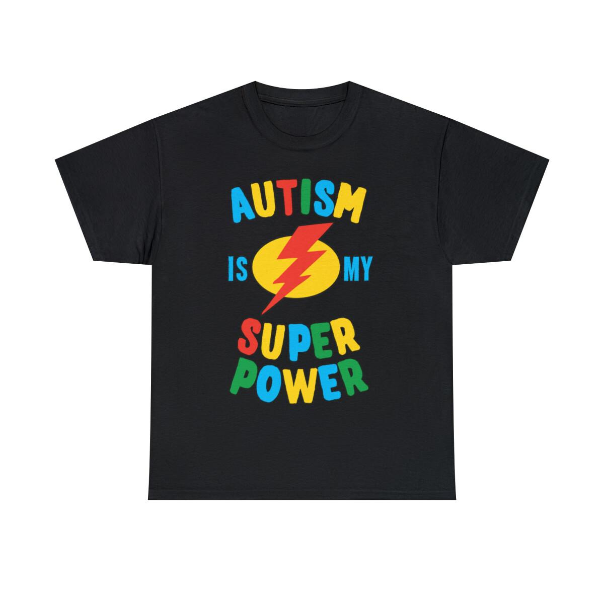 Autism Is My Super Power Multi Graphic Tee Shirt, S-5XL S
