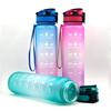 Sport Water Bottle with Time Marker Leakproof Bottle Frosted Water Bottle Space Cup