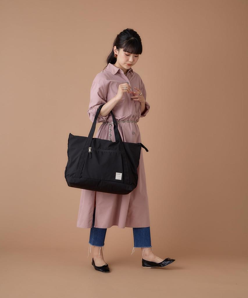 Anello A3 CIRCLE Tote Black Water-Repellent Bag, (ATH3151Z)