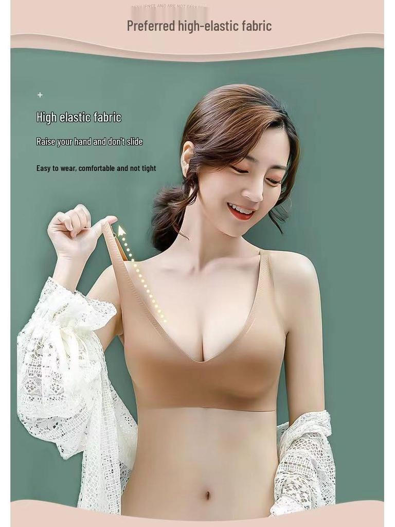 Reggiseno a Fascia in Lattice Gelatina Senza Cuciture: Senza fili, Leggero, Sollevamento regolabile per donna