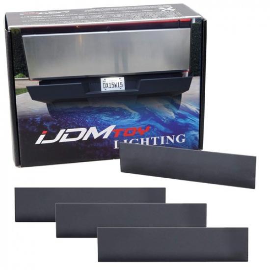 

4x Exact Fit Rear Side Marker & Bumper Reflector Black-Out Covers For CyberTruck