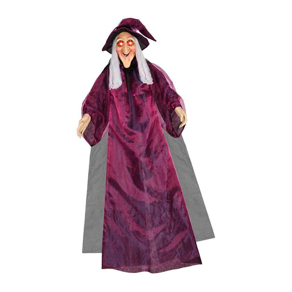 Halloween Decor Hanging Animated Witch House Prop Decoration Height 178cm Sturdy