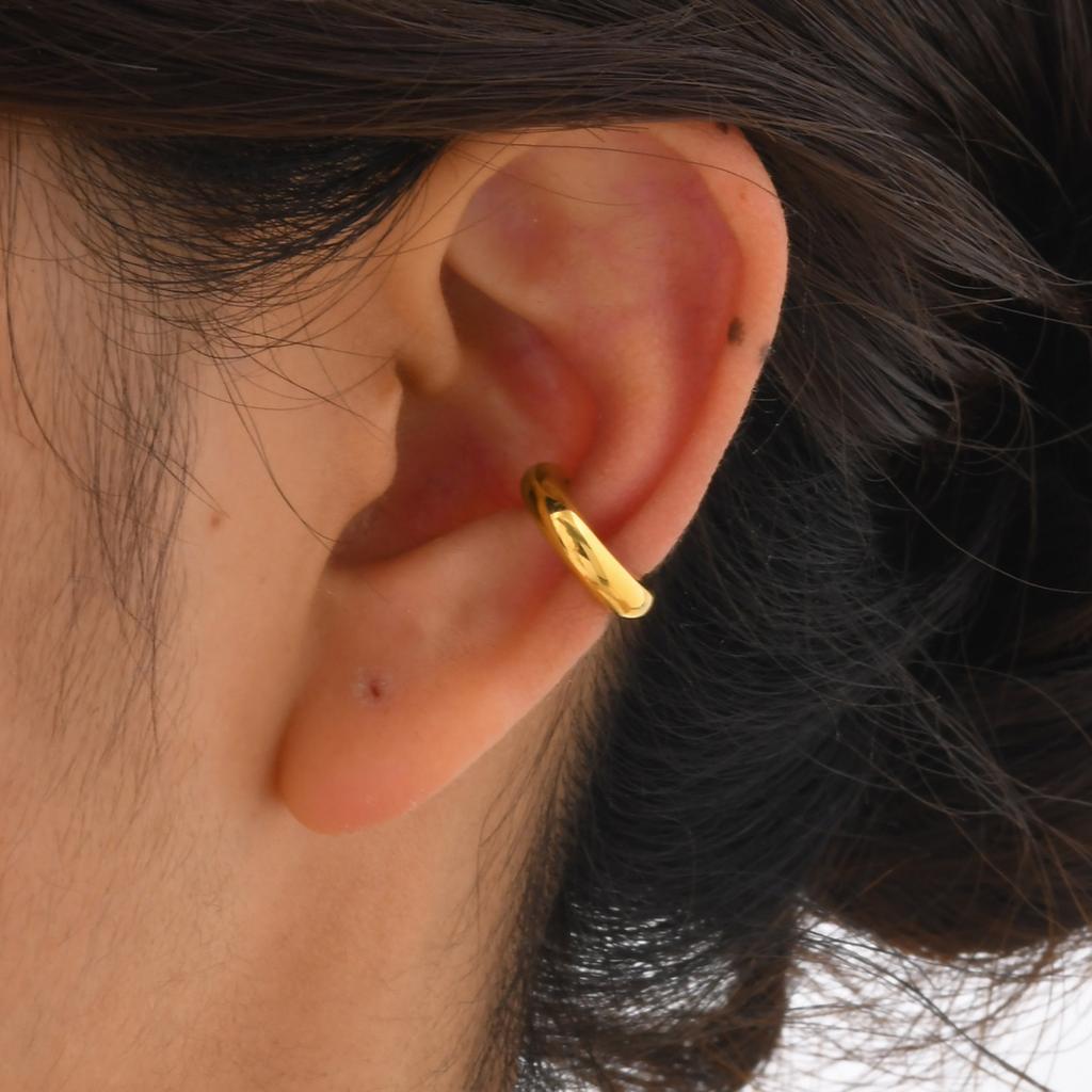 Unique Fake Piercing C-shaped Ear Bone Clip for Women Girl,Water Drop Cartilage Ear Clip,Stainless Steel Ear Cuff Jewellery Gift