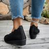 Women's Comfortable Casual Flat Shoes, Round Toe Slip-On Knit Women's Shoes, Women Shoes