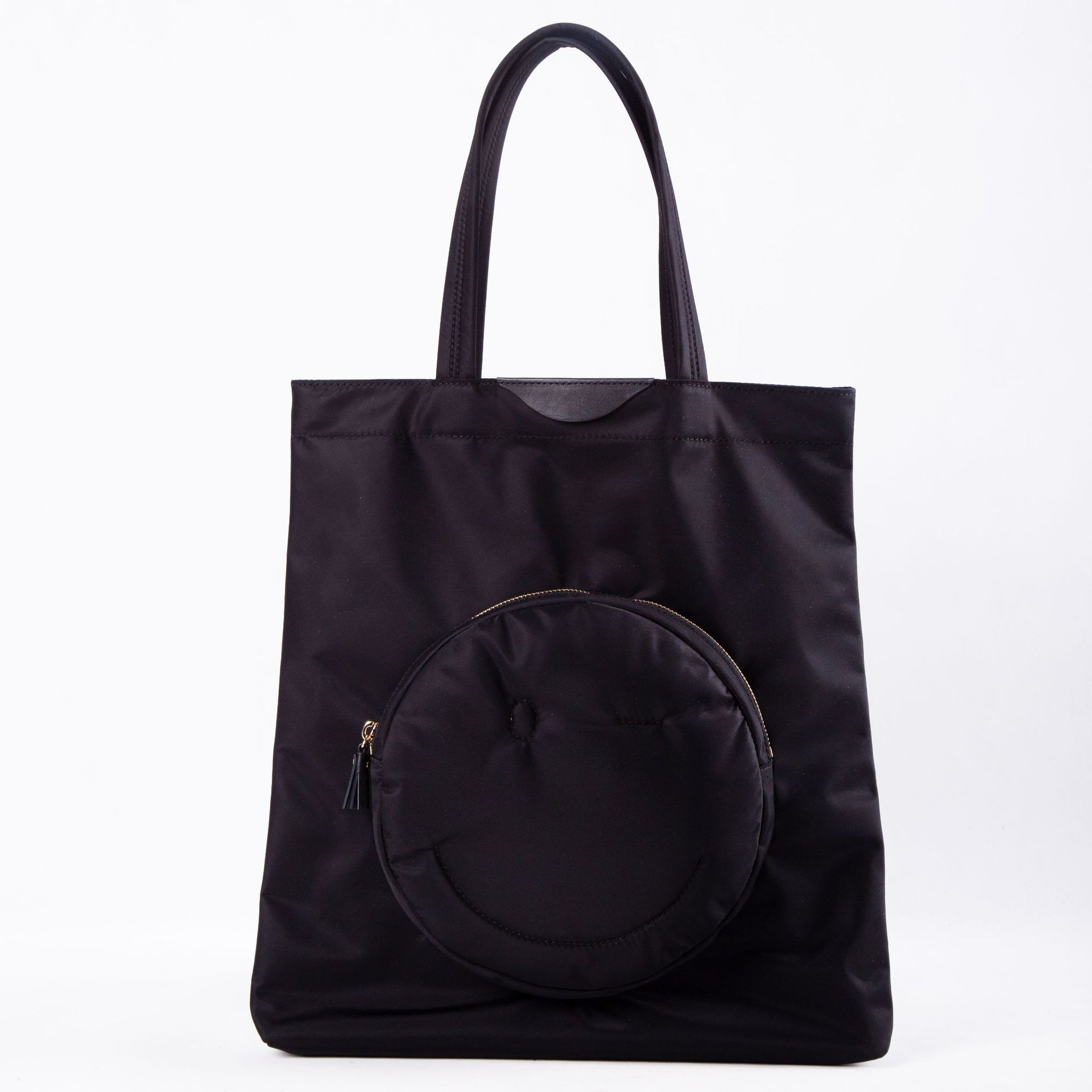 Экспортная фабричная полуручная сумка нишевая смайлик вертикальная водонепроницаемая нейлоновая для commuters легкая сумка для покупок тоут женская сумка