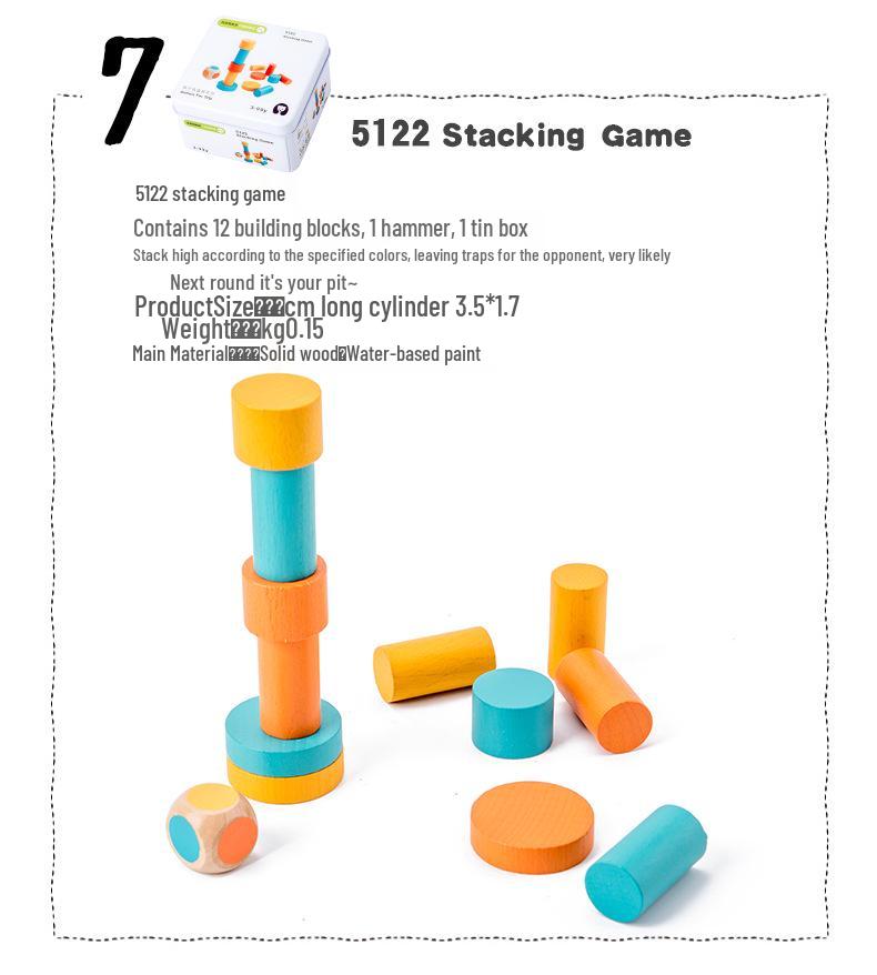 Portable Educational Travel Kit: Kindergarten Building Blocks & Magic Cube Puzzle Toy