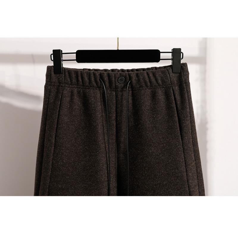 DIMANAF 2025 Autumn Winter Plus Size Pants Women Vintage Lady Thick Long Pants Loose Casual Oversized