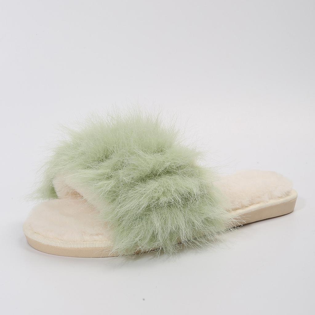 Mode Damen Hausschuhe 2024 Winter Neu Plüsch Bequeme Hausschuhe Damen Rutschfest Langlebig Mode Warme Schuhe Home Slides Damen