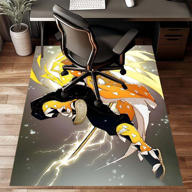 Agatsuma Zenitsu (6)Printed Area Rug Carpet for Bedroom Living Room Home Decor Rugs Mat Non Slip Mat Rug for Bedside