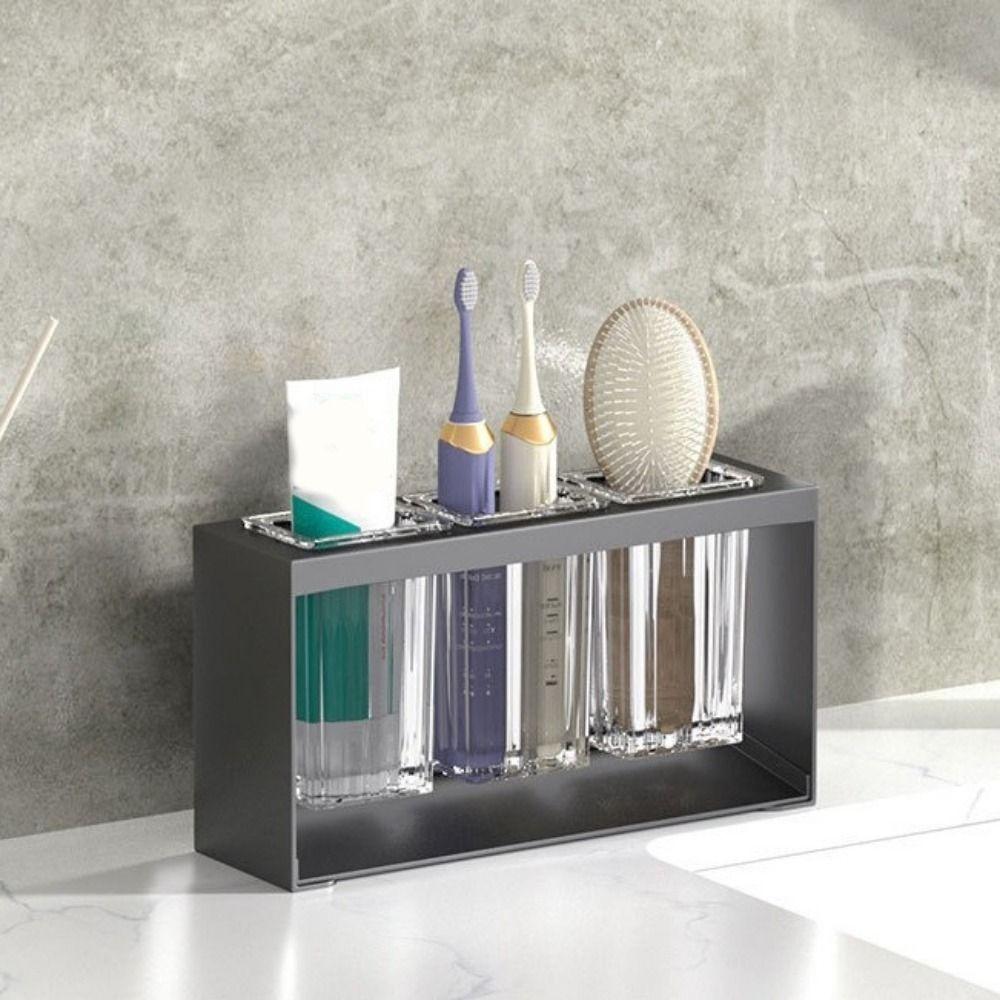 Transparent Electric Toothbrush Holder Large Capacity Tableware Drainage Rack  Kitchen