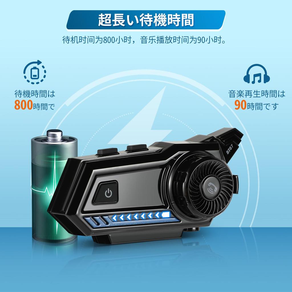 Motorcycle Income Bluetooth 5.3 Earbuds, Auto Answer Function, Auto Bike Bluetooth Headset, Siri Command