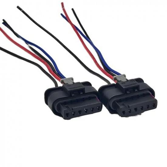 6 Pin Rear Tail Light Connector Prewired Plug Pigtail Wire Harness Repair Co