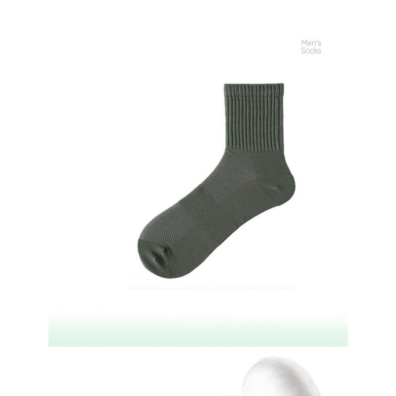 Men's Silk Stockings - Mid-calf Mesh Thin Socks Suitable for Spring and Summer, with Anti-odor, Antibacterial and Sweat-absorbing Properties.