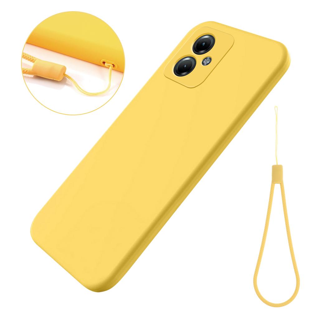 For Motorola Moto G54 5G Case Liquid Silicone Phone Shell Anti-Scratch Phone Cover with Strap