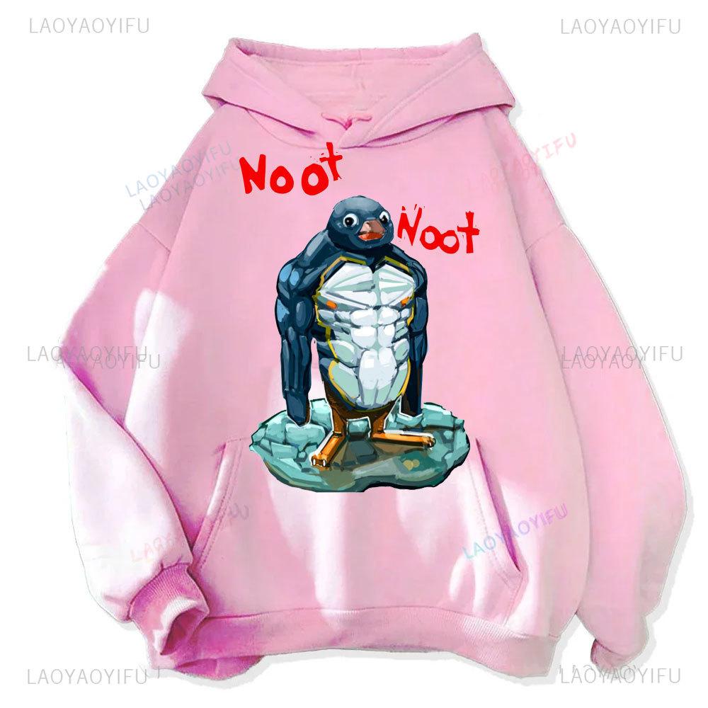 Music-listening Penguin Emotion Autumn Winter Hoodies Men Fashion Long Sleeve Sweatshirts Women Streetwear Pullovers Sudaderas