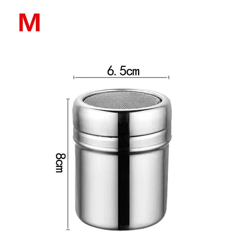 1PC Stainless Steel Mesh Condiment Shaker Dusters Dusting Salt Shaker Spice Jar Salt Sugar Pepper Shaker Box Cocoa Icing Powder