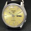 AUTOMATIC VINTAGE SEIKO 5 JAPAN 7S26A MENS GOLDEN COLOR DIAL WATCH A701383-5 R206a-a701383