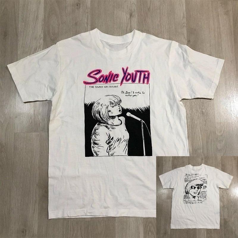 Sonic Youth  Punk Rock Band Short Sleeve TShirt for Men and Women Couples Set M
