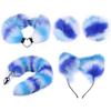 4Pcs Set Sex Fox Tail Anales Plug Toys Butt Plugs with Cat Ears Headband Collar Nipple Paste