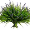 Outdoor Fake Flower Green Plant Spring Grass Lavender Artificial Simulation Plant Monkey Grass Home Decoration Lavender Flower
