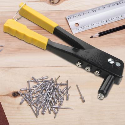 Heavy Duty Riveter Set Pop Rivet Gun 50Pcs Blind Rivets Assortment Kit Removable Labor-saving Hand Riveter for Metal Automotive
