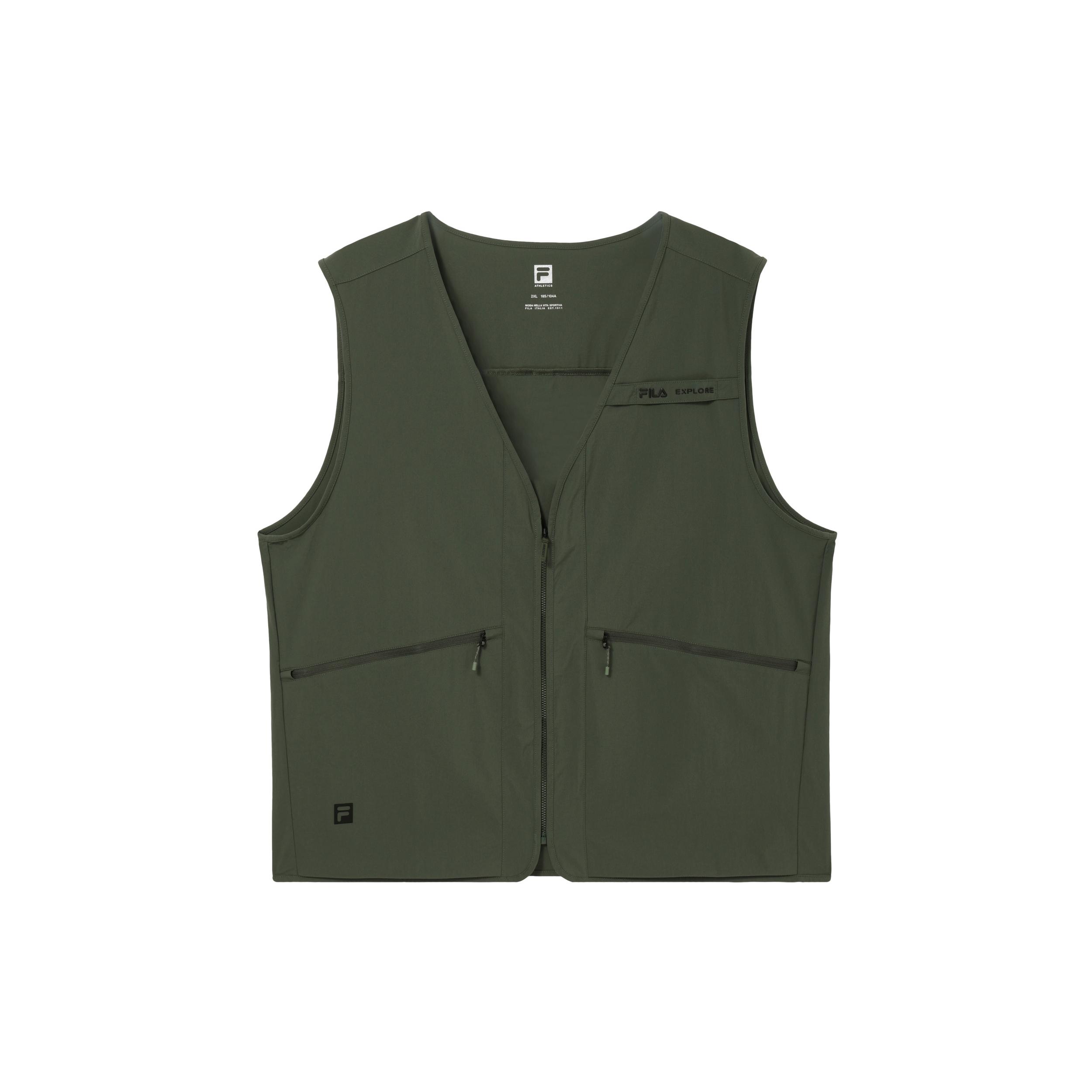 

New FILA Vests Men s Green A11M327705F-DG XL