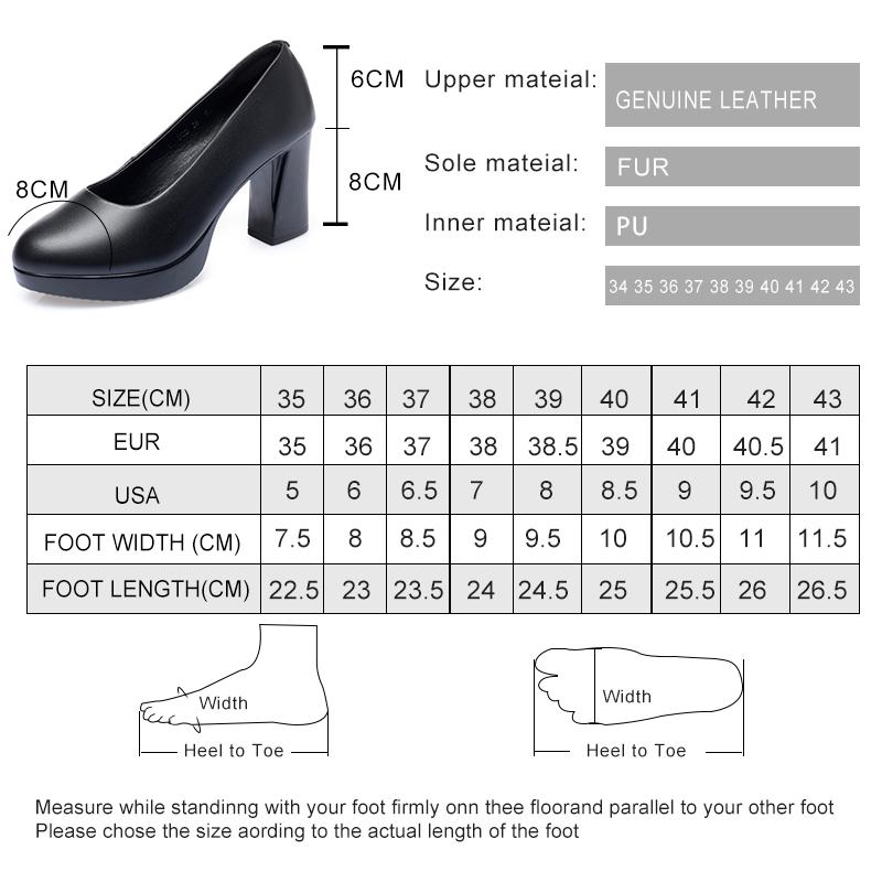 Fashion AIYUQI High Heel Women Shoes New 2024 Spring Genuine Leather Fashion Large Size Thick Heel Women Dress Shoes