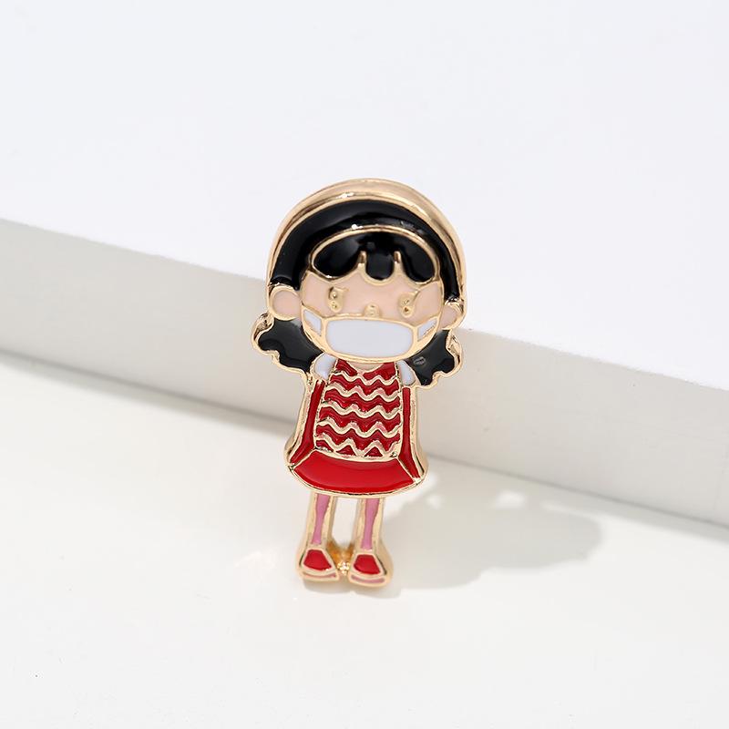 Wuhan Hospital Epidemic Prevention Brooches: Cartoon Series with Thermometers, Caring Doctors, Nurses, and More Creative Designs.