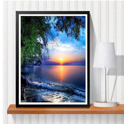 5D DIY Diamond Painting Sunset Cross Stitch Kit Mosaic Diamond Embroidery Rose Full Round/Square Drill Home Decoration