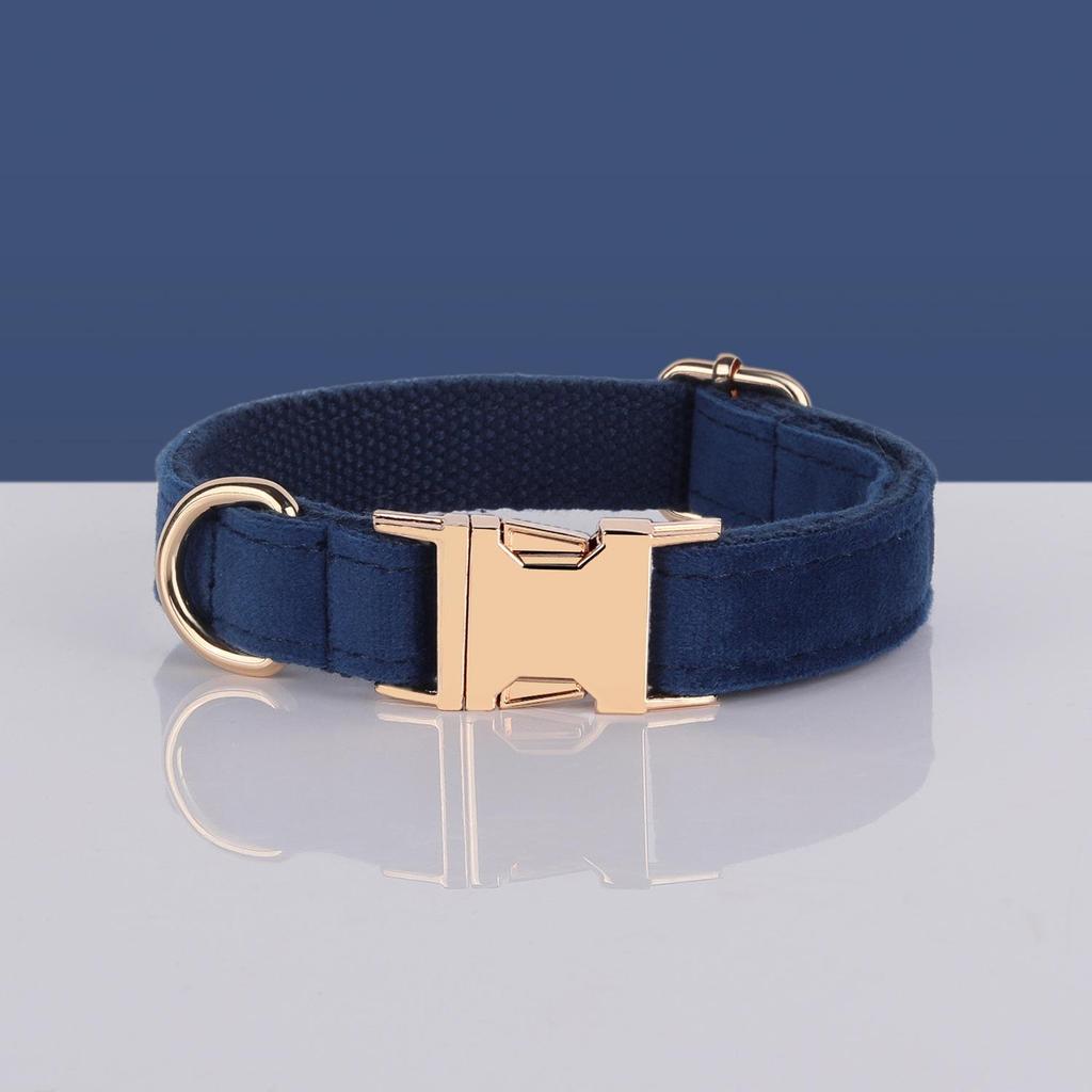 Velvet Adjustable Dog Collar and Leash Set - Safe Travel Pet Supplies