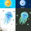 Glow-In-The-Dark Jellyfish Toilet Stickers Self-Adhesive Removable Luminous Decals Home Decor Stickers Car Stickers