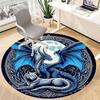 1pc Dragon Wolf Office Round Area Rug, Under Office Chairs Bedroom Living Room Home Decor, Room Deco, Available in Various Sizes
