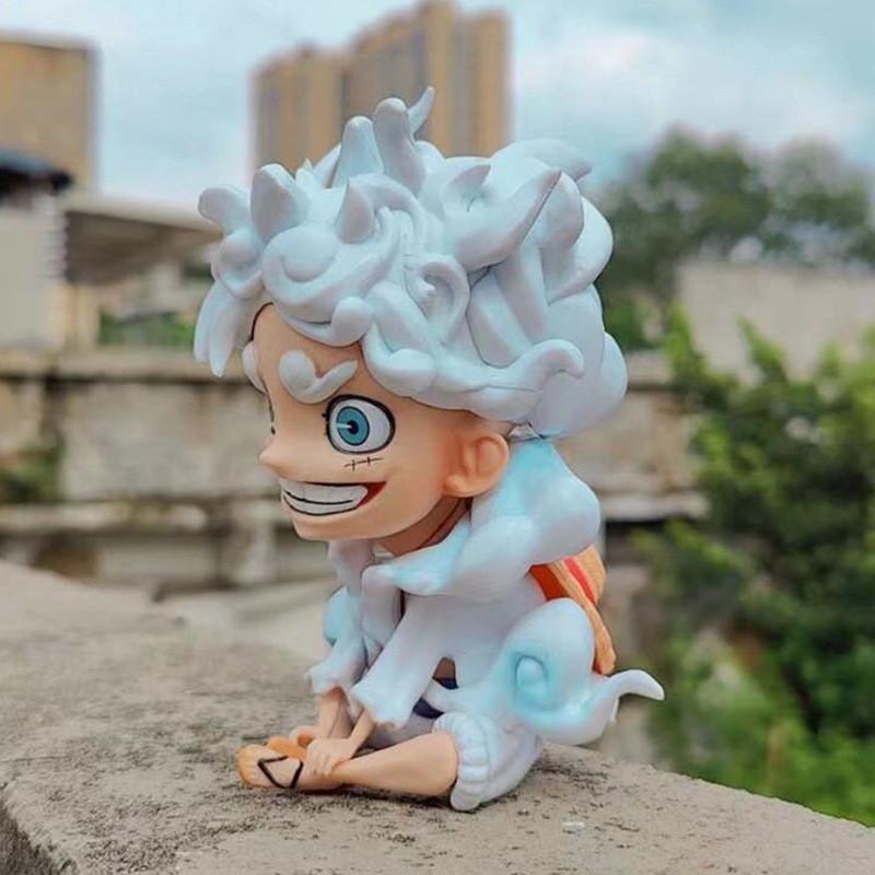 Adorable One Piece Luffy Figurine Sun God Nika Form Pvc Sitting Pose For Enthusiasts