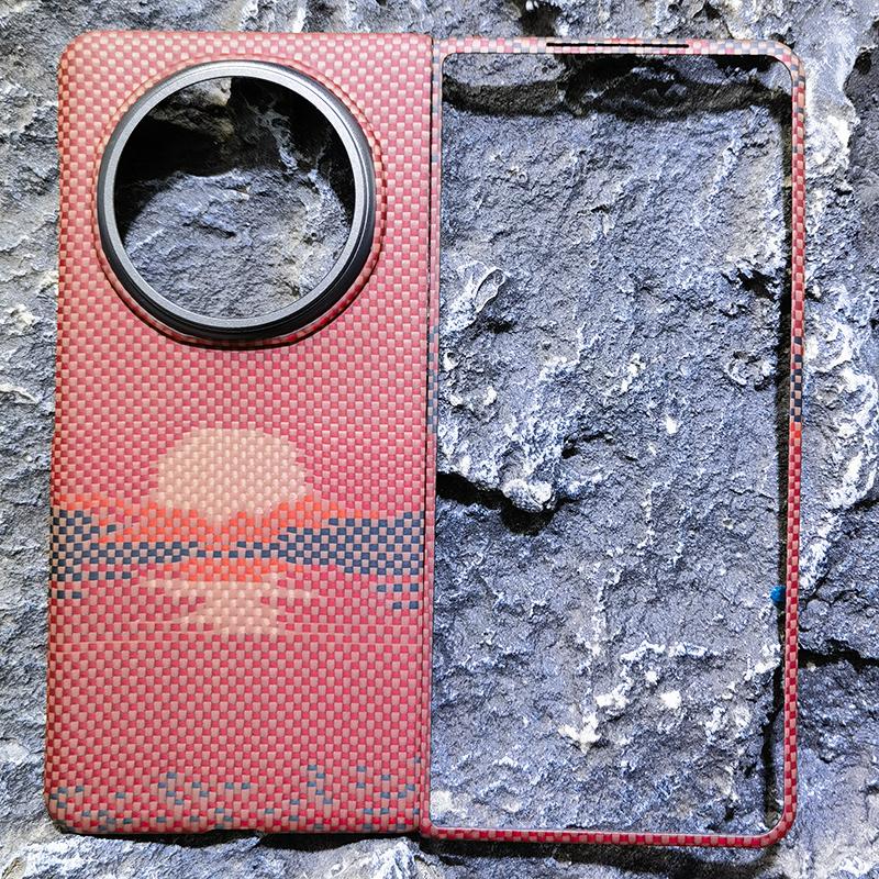 Carbon Fabric Fiber Aramid Phone Case Compatible Magsafe Magnetic Wireless Charging Shockproof Protect Cover For Honor Magic V5