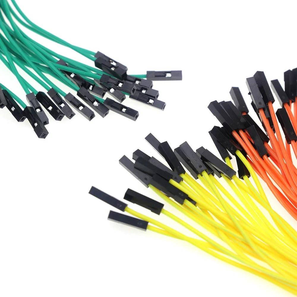 100 Piezas Kit Electrónico DIY Protoboard Cable Dupont Para Arduino 20cm 2.54mm Línea Macho Hembra Cable Puente Dupont Conector 1P