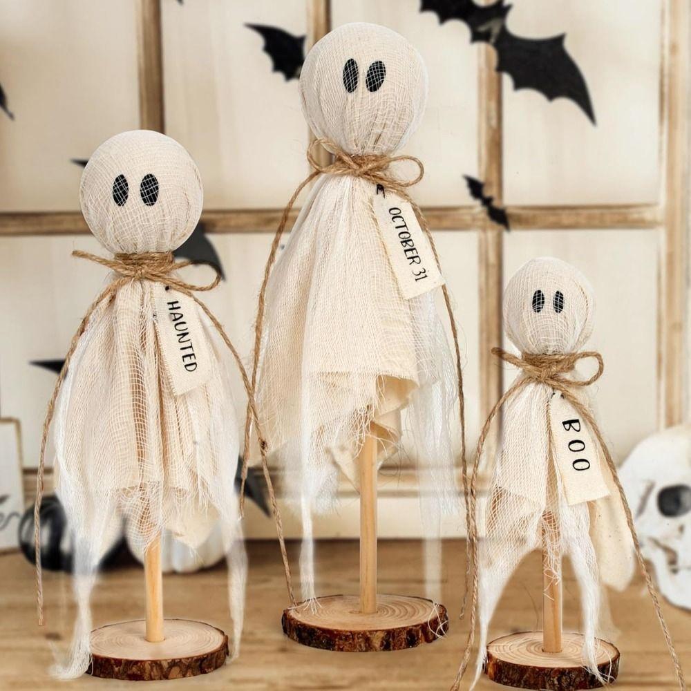 Primitive Halloween Decorations Indoor Spooky Tabletop Decor Funny Ghost Ornaments