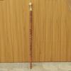 Wooden Walking Cane with Polished Brass Handle Hand-Carved Nautical Floral Design Walking Stick Elegant Cane for Men Collector’s Gift