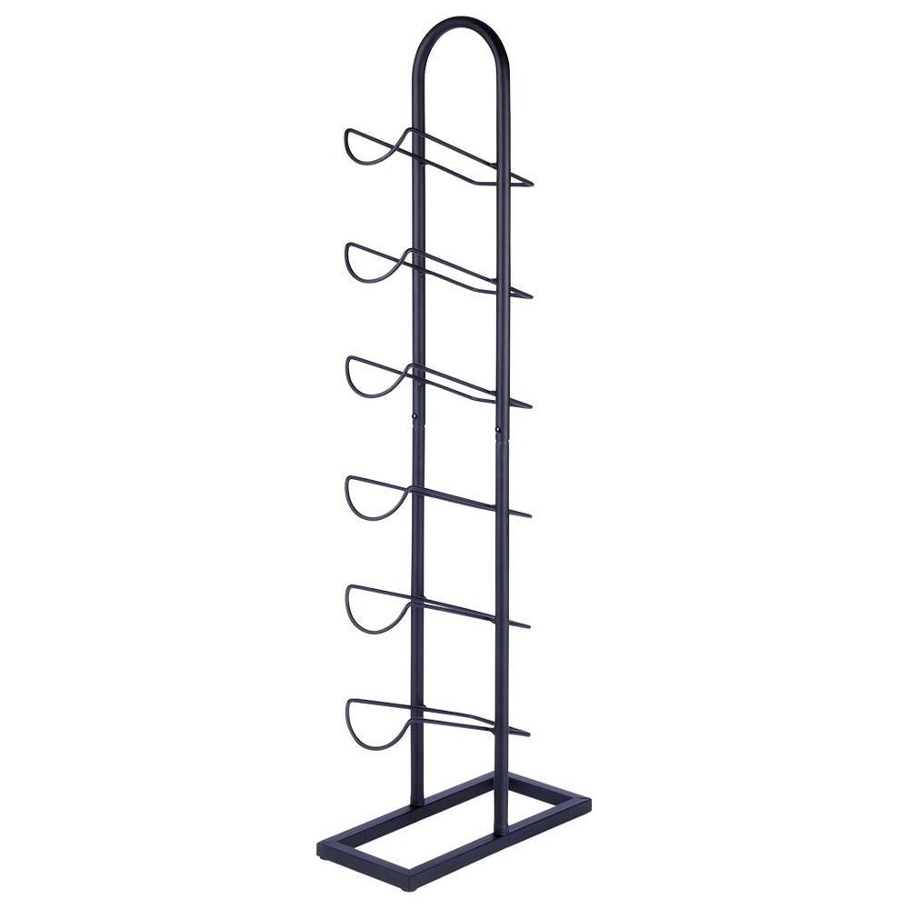 Stojak Metalowy Czarny Wino Alkohol Regał Szafka Półka na Wina 6 Butelek