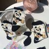 Panda Illustration Socks Female Cute Tube Socks Spring Cartoon Sweet Cotton Socks Tide Stockings