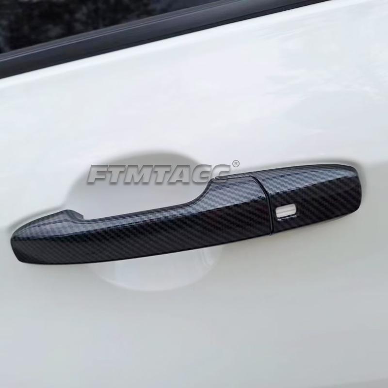 For Toyota Yaris Ativ Vois 2024 ABS Carbon Fiber Door Handle Cover Door Bowl Frame Trim Protection Sticker Accessories